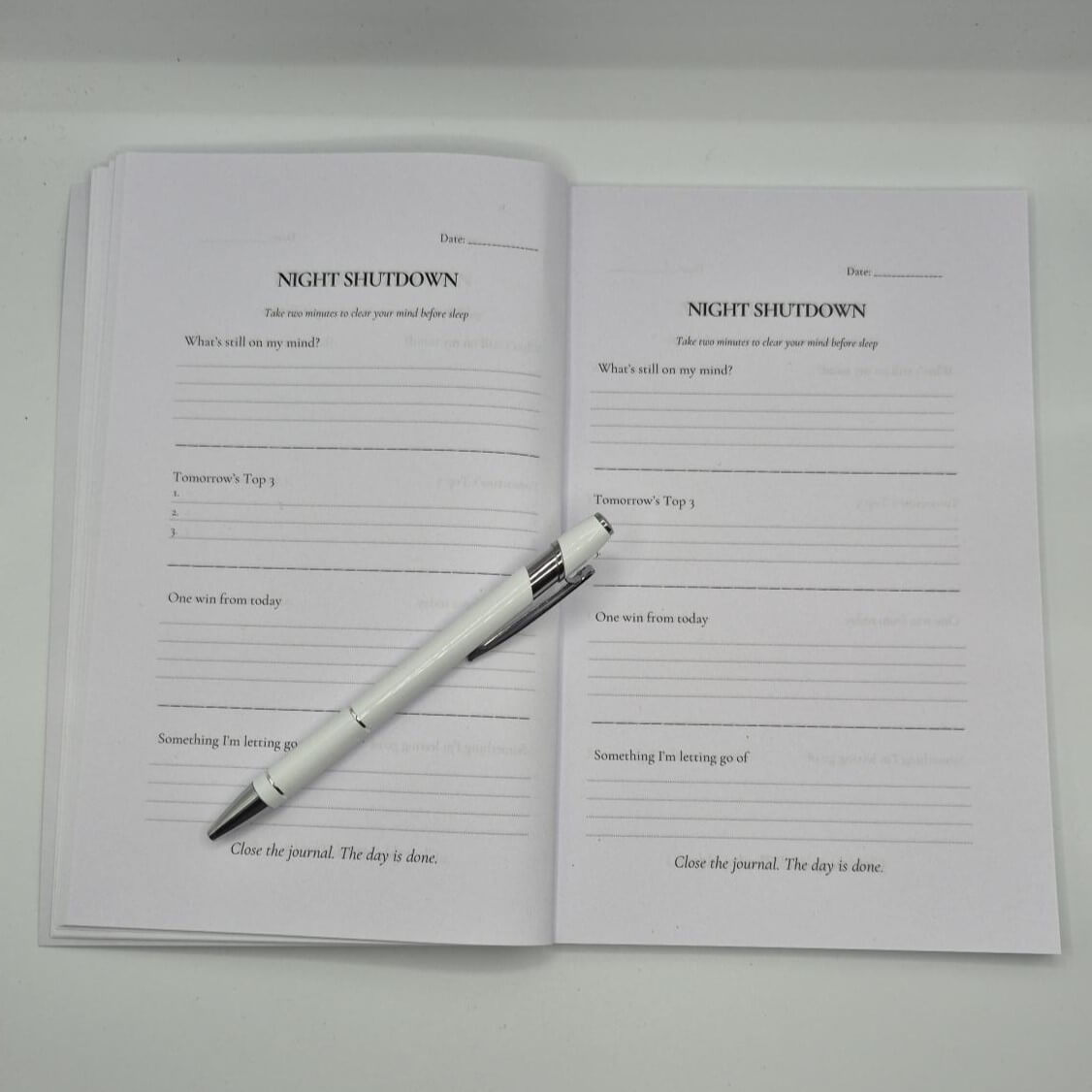 Shutdown Journal